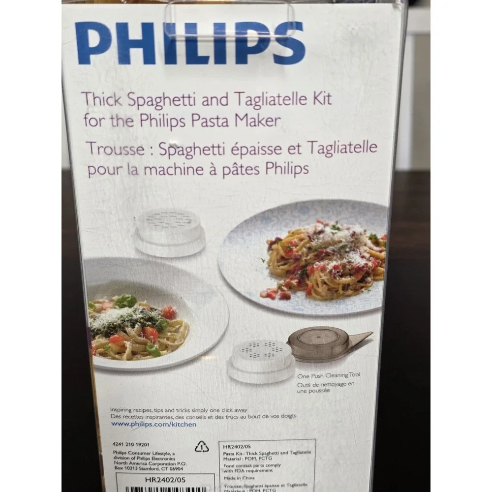 Philips Pasta Maker Shaping Discs HR2402/05 Thick Spaghetti Tagliatelle Tool NEW